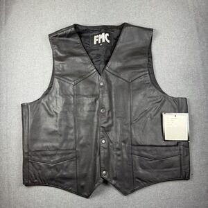 FMC Leather Vest Black Size 52